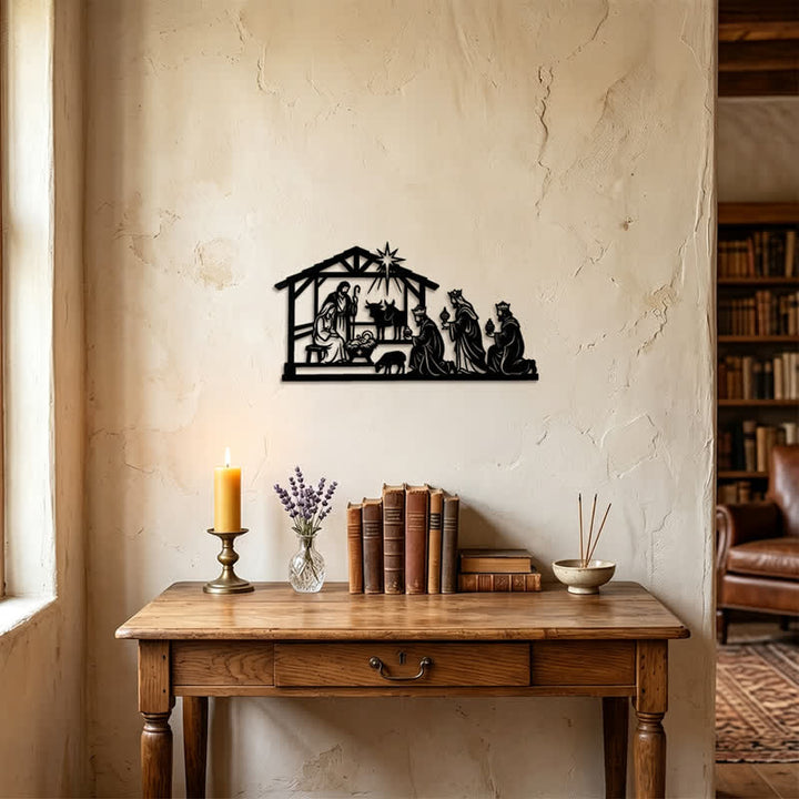 Christianartworkshop Complete Nativity Story Metal Wall Art: Token of Quiet Sacred Warmth - image 4