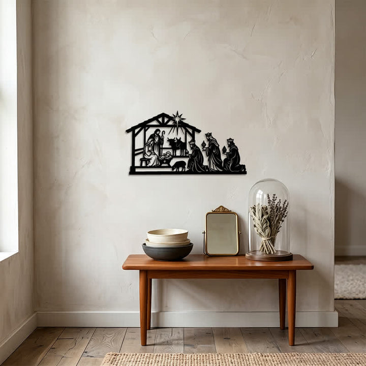 Christianartworkshop Complete Nativity Story Metal Wall Art: Token of Quiet Sacred Warmth - image 1