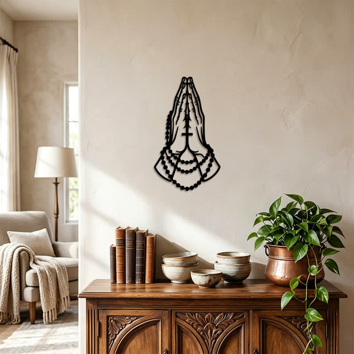 Christianartworkshop Laser Cut Praying Hands Metal Decor: Token of Peaceful Heartfelt Prayer - image 4