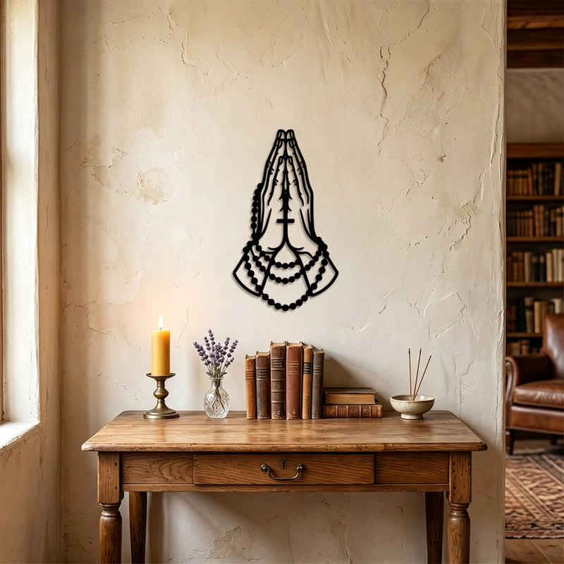 Christianartworkshop Laser Cut Praying Hands Metal Decor: Token of Peaceful Heartfelt Prayer - image 3