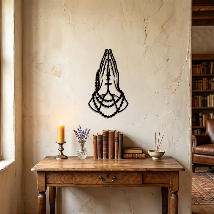 Christianartworkshop Laser Cut Praying Hands Metal Decor: Token of Peaceful Heartfelt Prayer - image 3