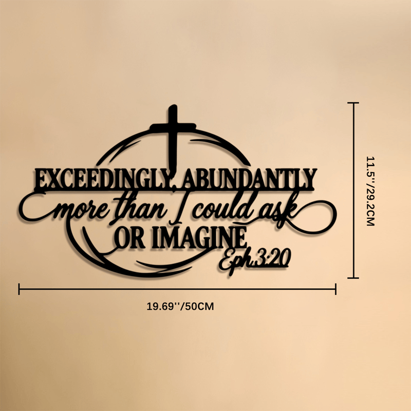 Christianartworkshop Bible Verse Cross Metal Decor: Token of Peaceful Divine Promise - 11.5''*19.69''*0.05''/29.2*50*0.12cm - image 8