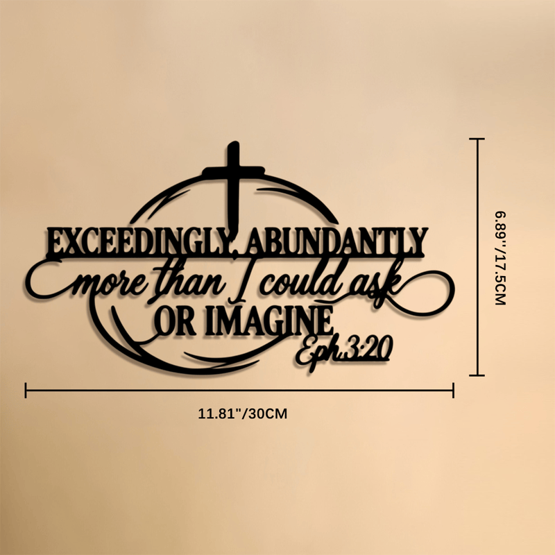 Christianartworkshop Bible Verse Cross Metal Decor: Token of Peaceful Divine Promise - 6.89''*11.81''*0.04''/17.5*30*0.1cm - image 6