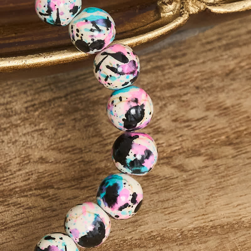 Christianartworkshop Inspirational Psalm 46:5 Cross Bracelet with Colorful Crackle Beads - image 7