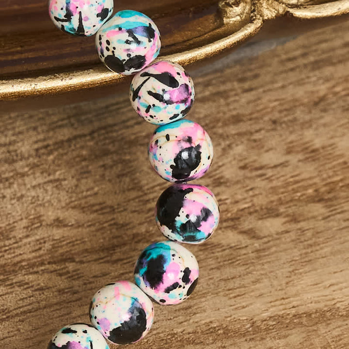 Christianartworkshop Inspirational Psalm 46:5 Cross Bracelet with Colorful Crackle Beads - image 7