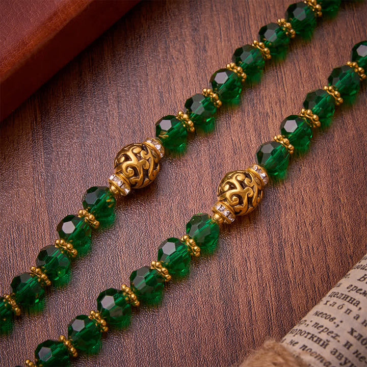 Christianartworkshop Emerald Green Faceted Bead St.Jude Rosary: Emblem of Gentle Heavenly Grace - image 4
