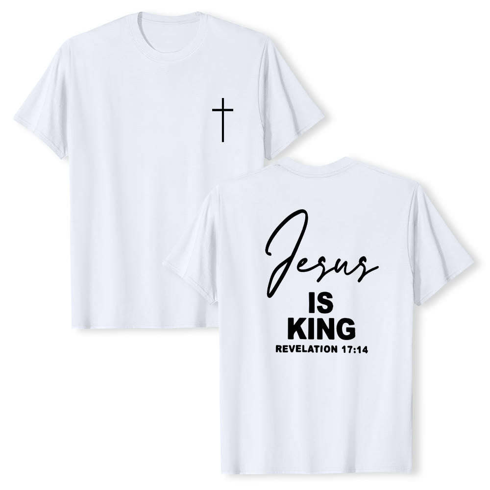 Christianartworkshop "Jesus IS KING" T-shirt - White - 2XL - image 4