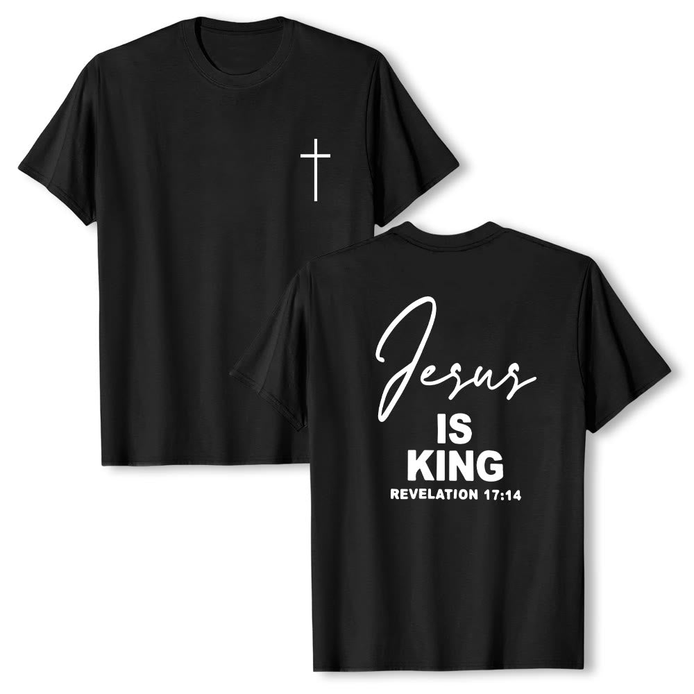 Christianartworkshop "Jesus IS KING" T-shirt - Black - 2XL - image 7
