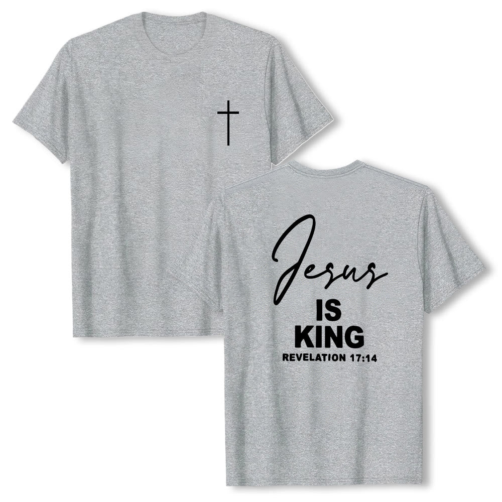 Christianartworkshop "Jesus IS KING" T-shirt - Grey - 2XL - image 28