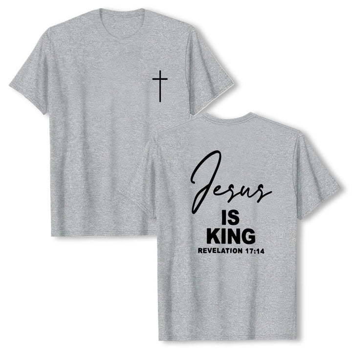Christianartworkshop "Jesus IS KING" T-shirt - Grey - 2XL - image 28