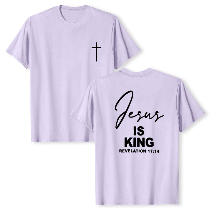 Christianartworkshop "Jesus IS KING" T-shirt - Purple - 2XL - image 16