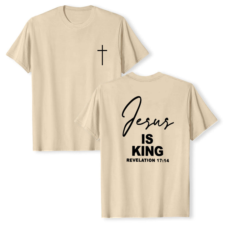 Christianartworkshop "Jesus IS KING" T-shirt - Apricot - 2XL - image 13