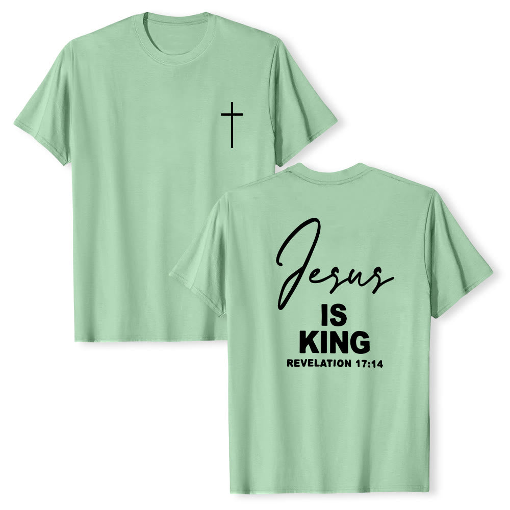 Christianartworkshop "Jesus IS KING" T-shirt - Light Green - 2XL - image 25