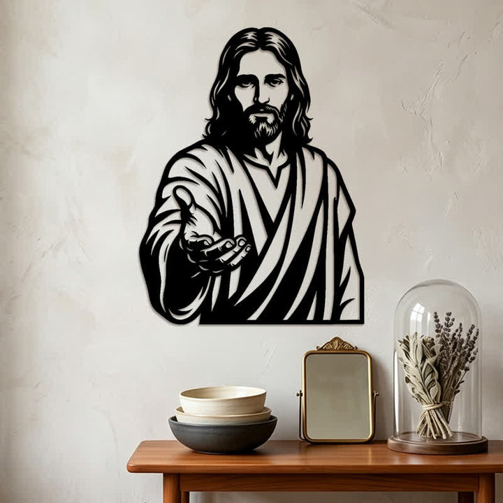 Christianartworkshop Reaching Hand Jesus Metal Plaque: Token of Quiet Abundant Blessing - image 3