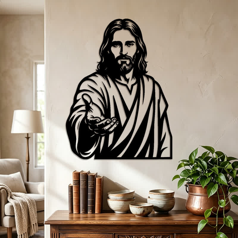 Christianartworkshop Reaching Hand Jesus Metal Plaque: Token of Quiet Abundant Blessing - image 1