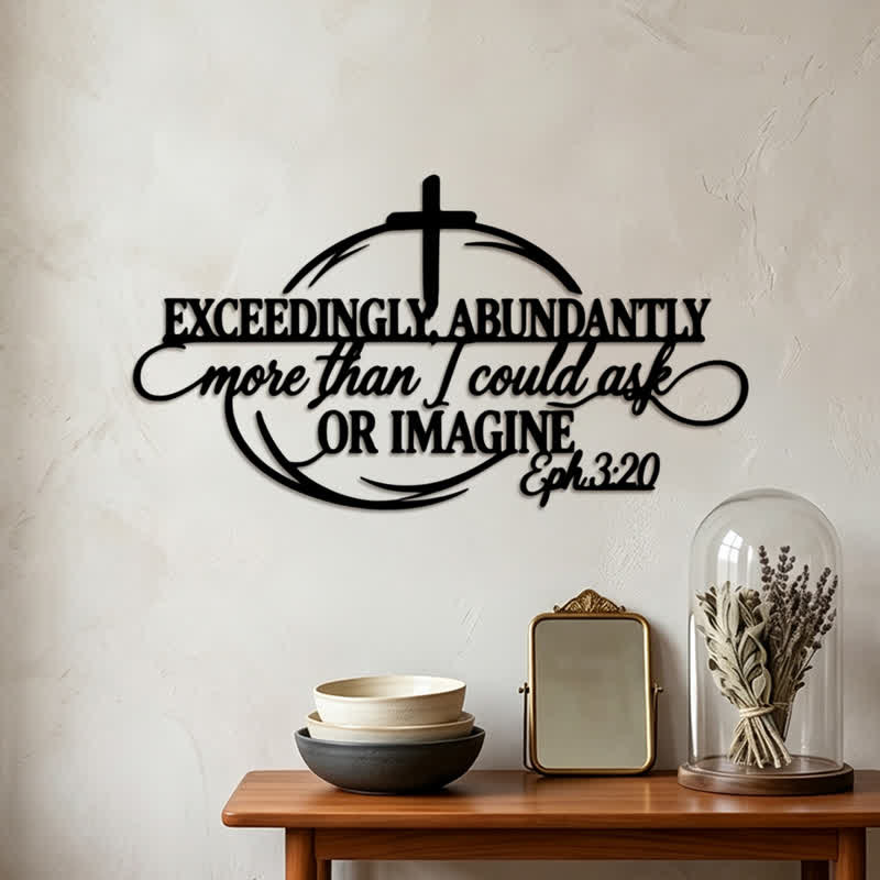 Christianartworkshop Bible Verse Cross Metal Decor: Token of Peaceful Divine Promise - image 2
