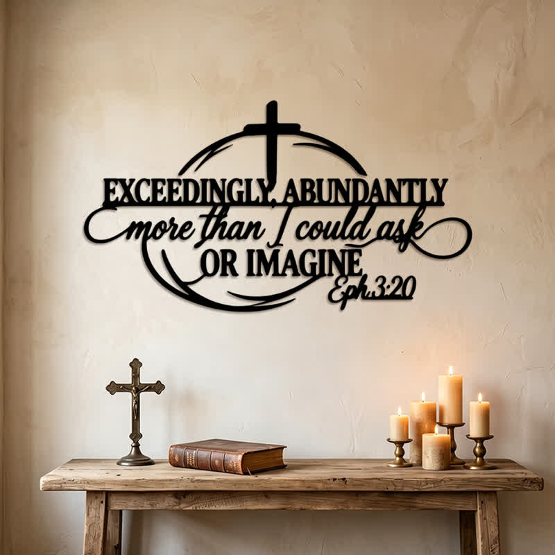 Christianartworkshop Bible Verse Cross Metal Decor: Token of Peaceful Divine Promise - image 3