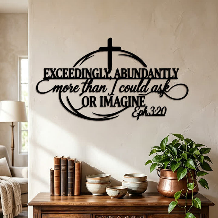 Christianartworkshop Bible Verse Cross Metal Decor: Token of Peaceful Divine Promise - image 1