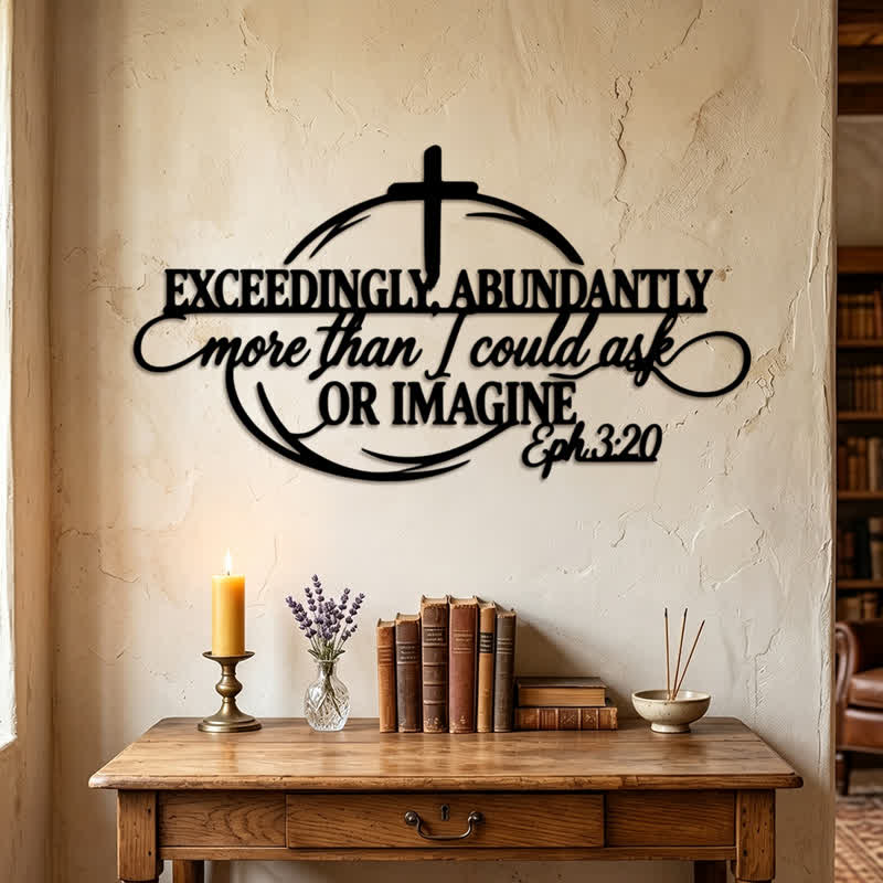 Christianartworkshop Bible Verse Cross Metal Decor: Token of Peaceful Divine Promise - image 4