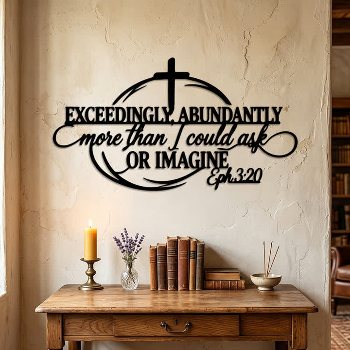 Christianartworkshop Bible Verse Cross Metal Decor: Token of Peaceful Divine Promise - image 4