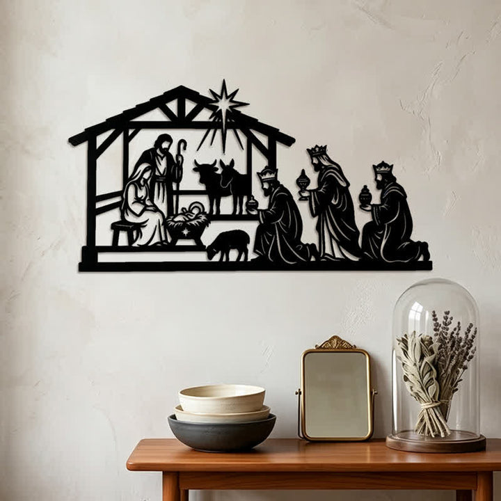 Christianartworkshop Complete Nativity Story Metal Wall Art: Token of Quiet Sacred Warmth - image 3