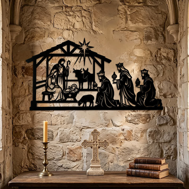 Christianartworkshop Complete Nativity Story Metal Wall Art: Token of Quiet Sacred Warmth - image 5