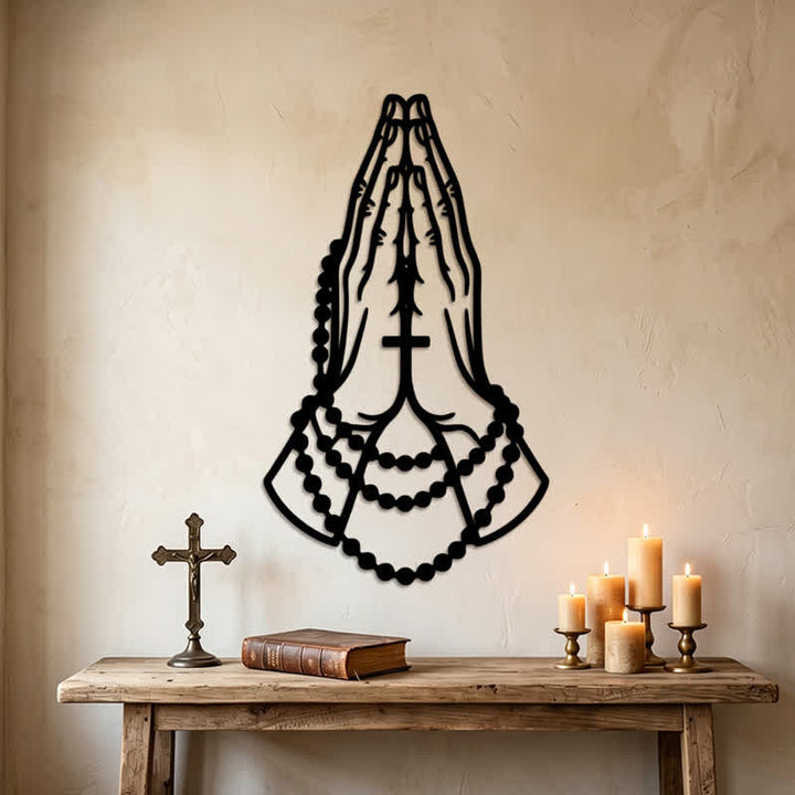 Christianartworkshop Laser Cut Praying Hands Metal Decor: Token of Peaceful Heartfelt Prayer - image 2