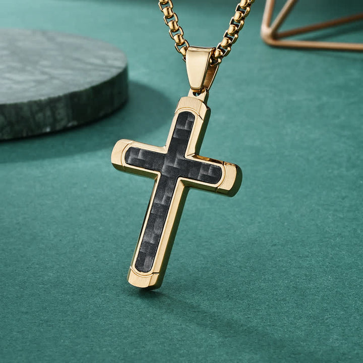 Christianartworkshop Minimalist Polished Cross Chain Necklace: Token of Peaceful Divine Comfort - Golden - image 4