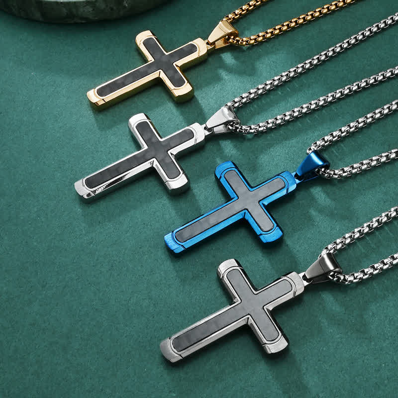 Christianartworkshop Minimalist Polished Cross Chain Necklace: Token of Peaceful Divine Comfort - image 0