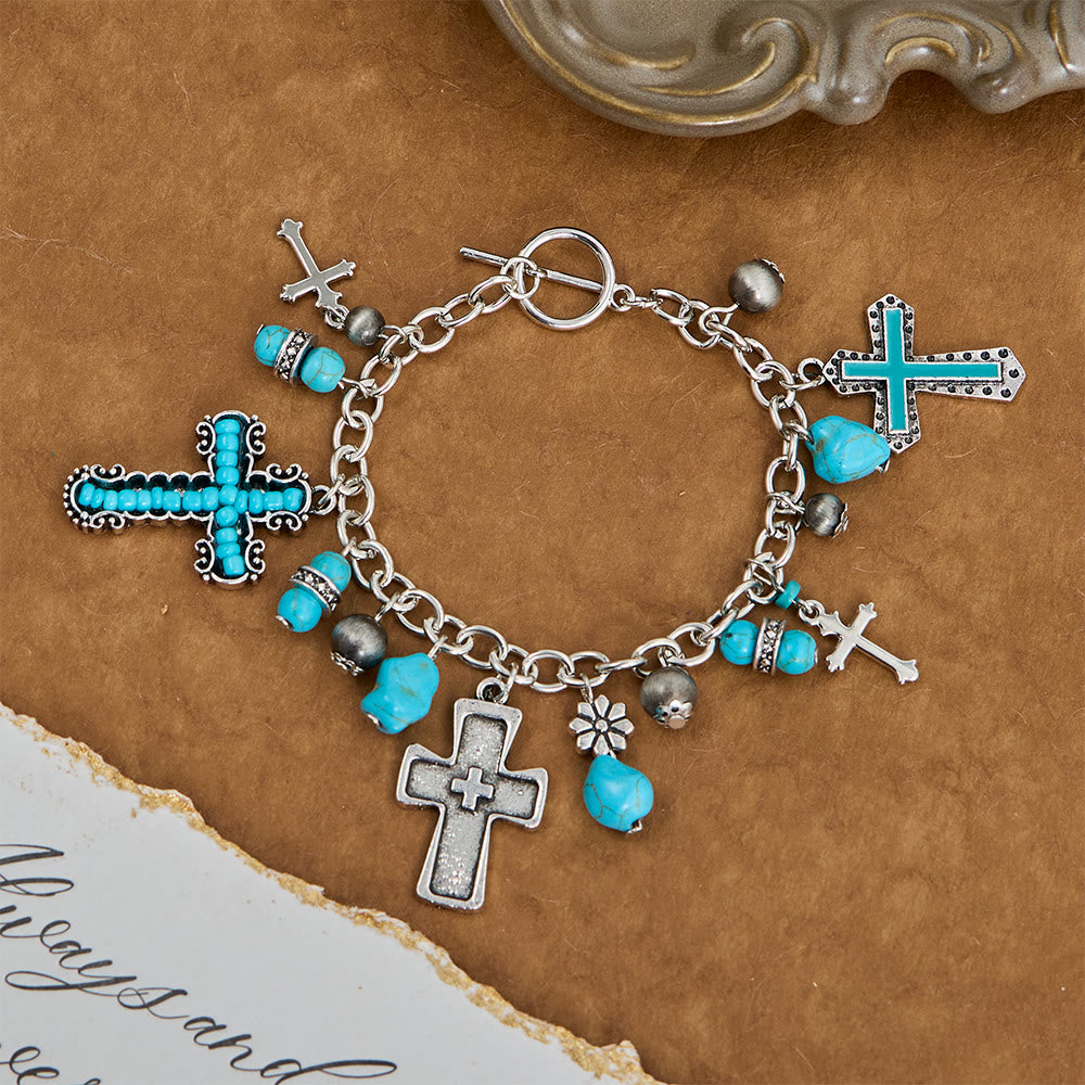 Christianartworkshop Timeless Bohemian Cross Bead Bracelet & Car Charm: Token of Enduring Heavenly Peace - image 13