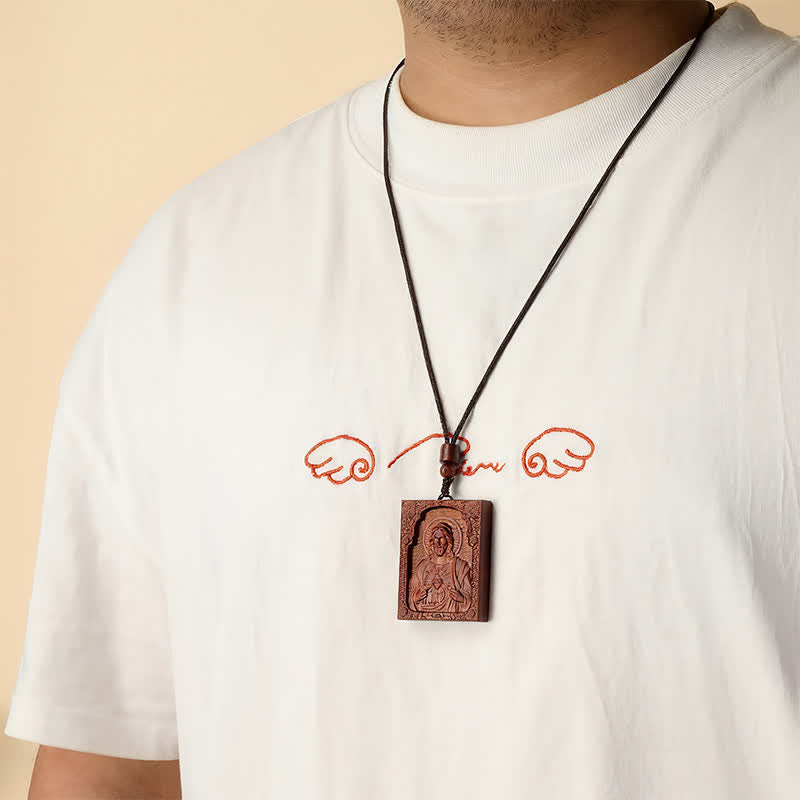 Christianartworkshop Framed Relief Wooden Jesus Pendant: Vessel of Timeless Sacred Grace - image 1