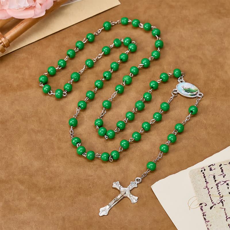 FREE Today: Vintage Rosary with Polished St.Jude Medal & Crucifix: Emblem of Unfailing Divine Hope - image 2