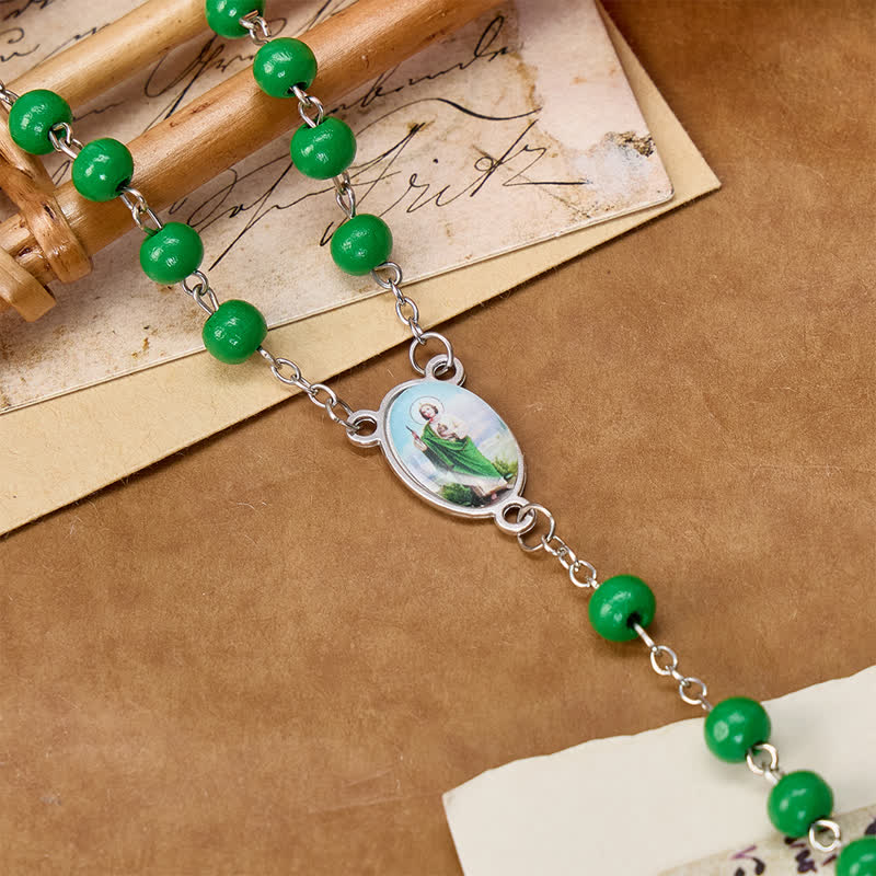 FREE Today: Vintage Rosary with Polished St.Jude Medal & Crucifix: Emblem of Unfailing Divine Hope - image 4