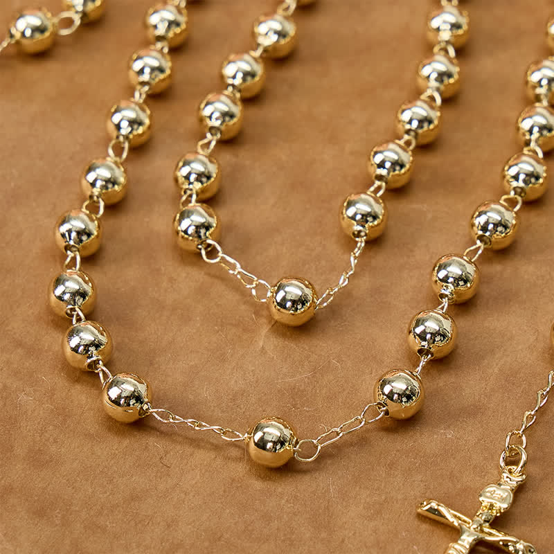 Christianartworkshop Classic Metal Rosary with Our Lady & Crucifix: Divine Guidance Sign - image 1