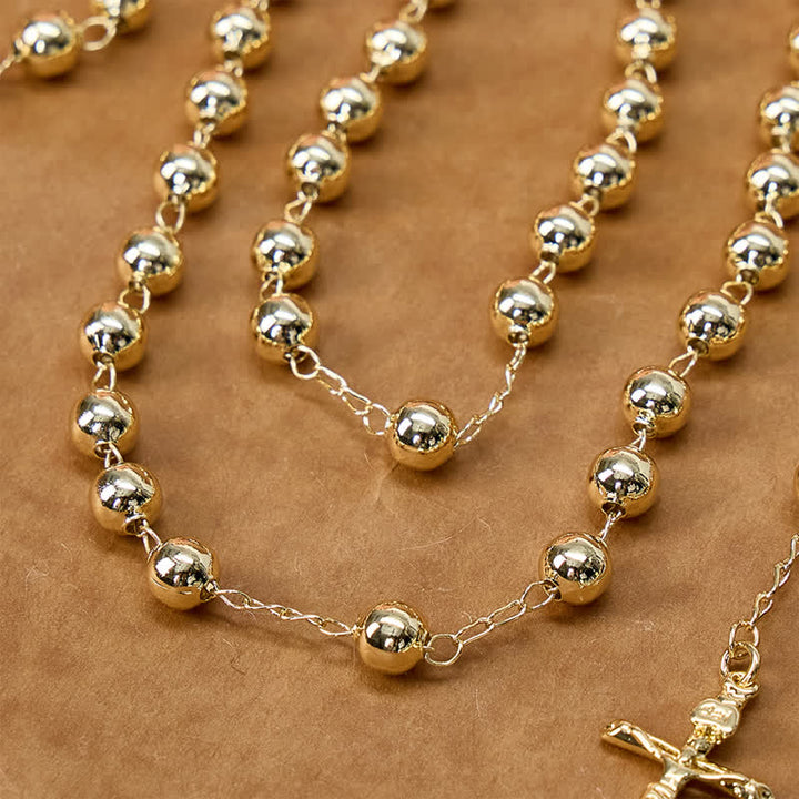 Christianartworkshop Classic Metal Rosary with Our Lady & Crucifix: Divine Guidance Sign - image 1
