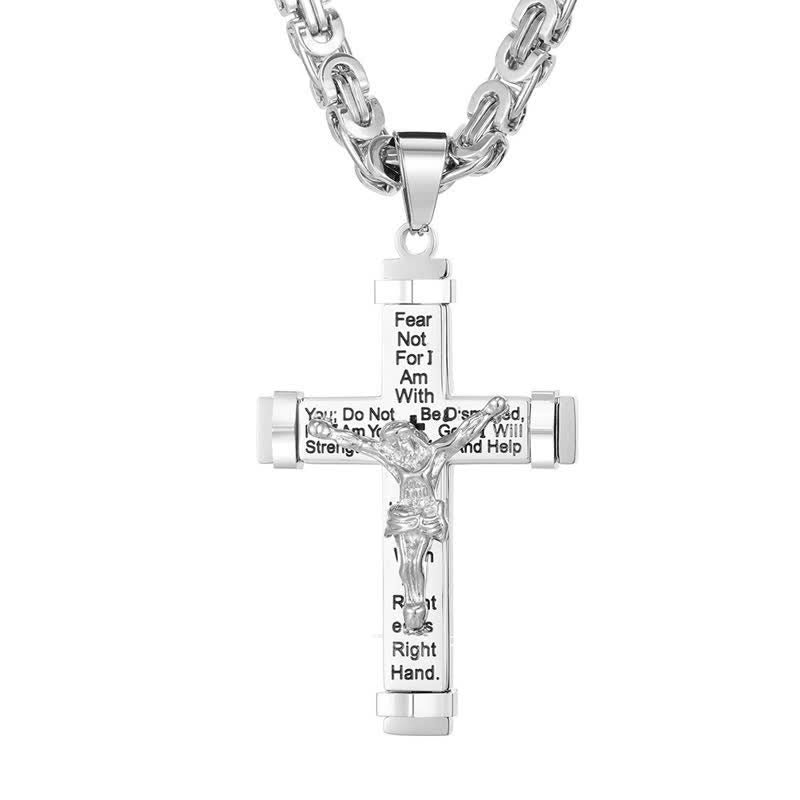 Christianartworkshop 3D Sculpted Stainless Crucifix Necklace: Symbol of Timeless Divine Promise - image 5