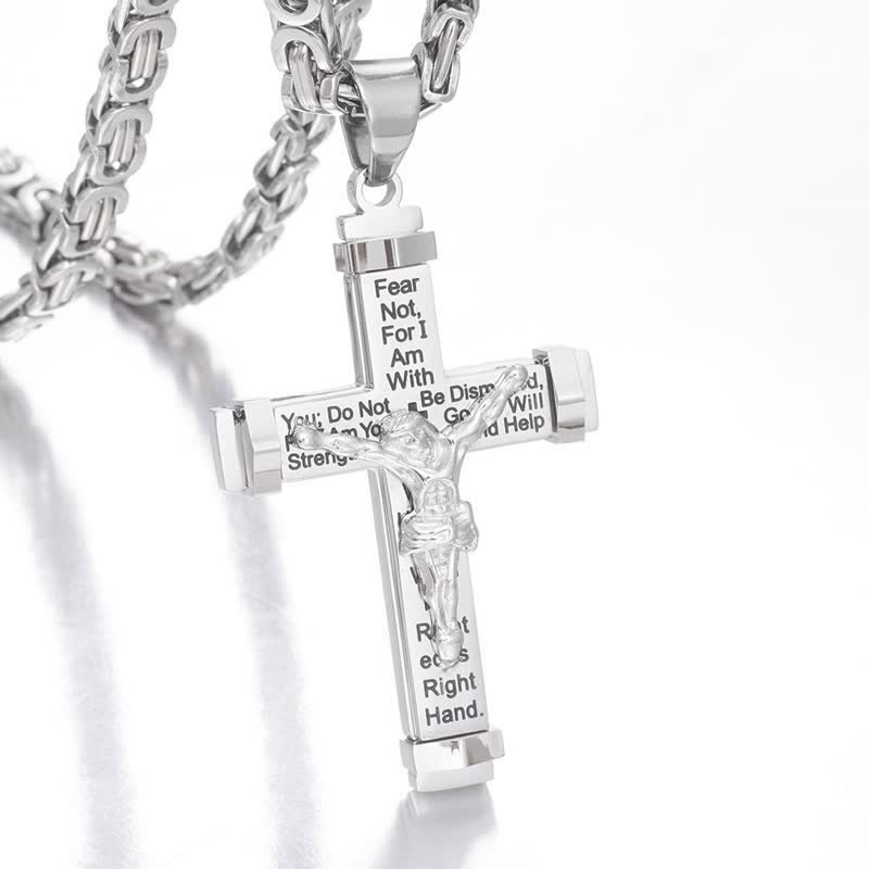 Christianartworkshop 3D Sculpted Stainless Crucifix Necklace: Symbol of Timeless Divine Promise - image 6