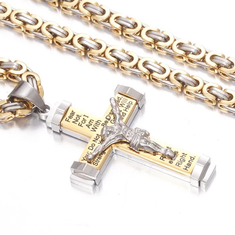Christianartworkshop 3D Sculpted Stainless Crucifix Necklace: Symbol of Timeless Divine Promise - image 9