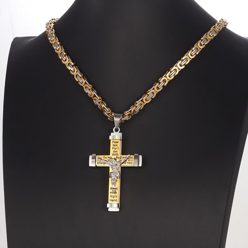 FREE Today: 3D Sculpted Stainless Crucifix Necklace: Symbol of Timeless Divine Promise - Golden - image 7