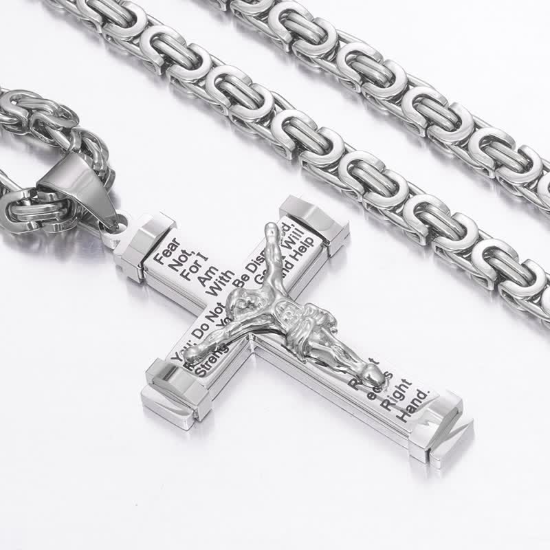 Christianartworkshop 3D Sculpted Stainless Crucifix Necklace: Symbol of Timeless Divine Promise - image 4