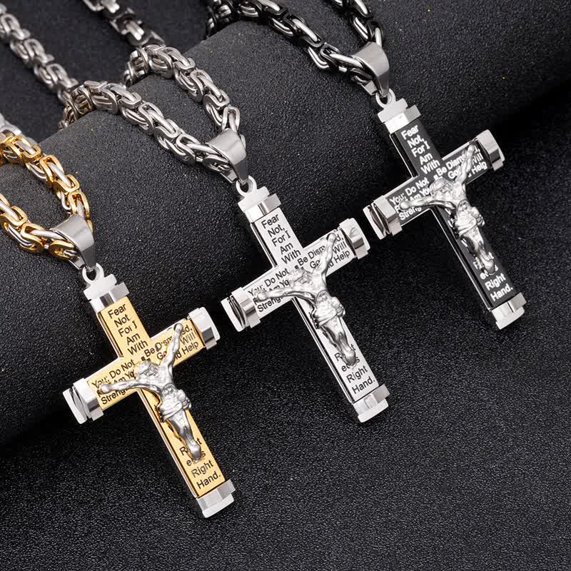Christianartworkshop 3D Sculpted Stainless Crucifix Necklace: Symbol of Timeless Divine Promise - image 1