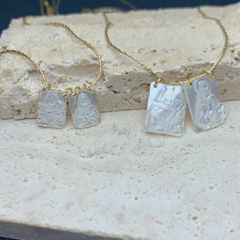 FREE Today: Lustrous Shell Our Lady Double Charm Necklace: Sign of Quiet Divine Shelter - image 1