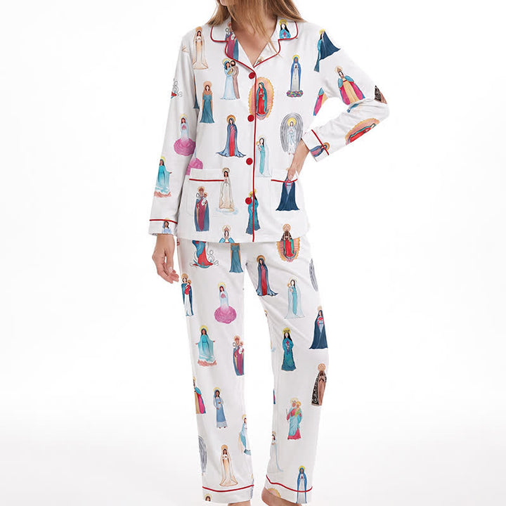 Christianartworkshop Our Lady of Guadalupe Catholic Home Pajama Set: Sleep Wrapped in Sacred Grace - image 5