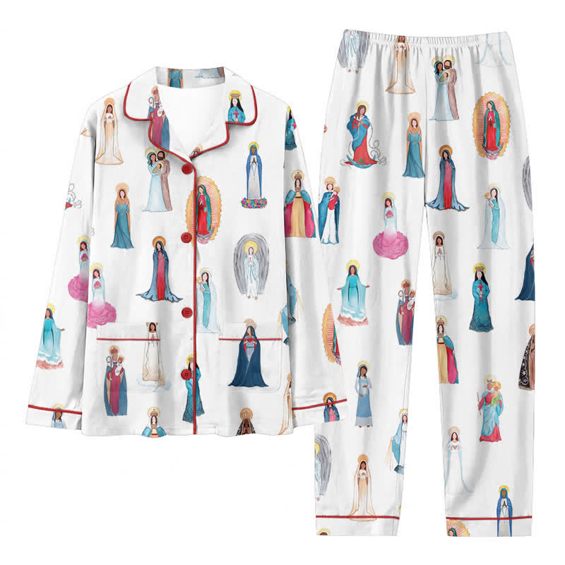 Christianartworkshop Our Lady of Guadalupe Catholic Home Pajama Set: Sleep Wrapped in Sacred Grace - image 3