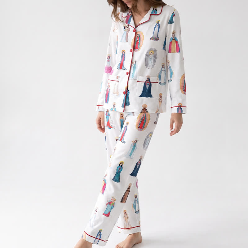 Christianartworkshop Our Lady of Guadalupe Catholic Home Pajama Set: Sleep Wrapped in Sacred Grace - image 8