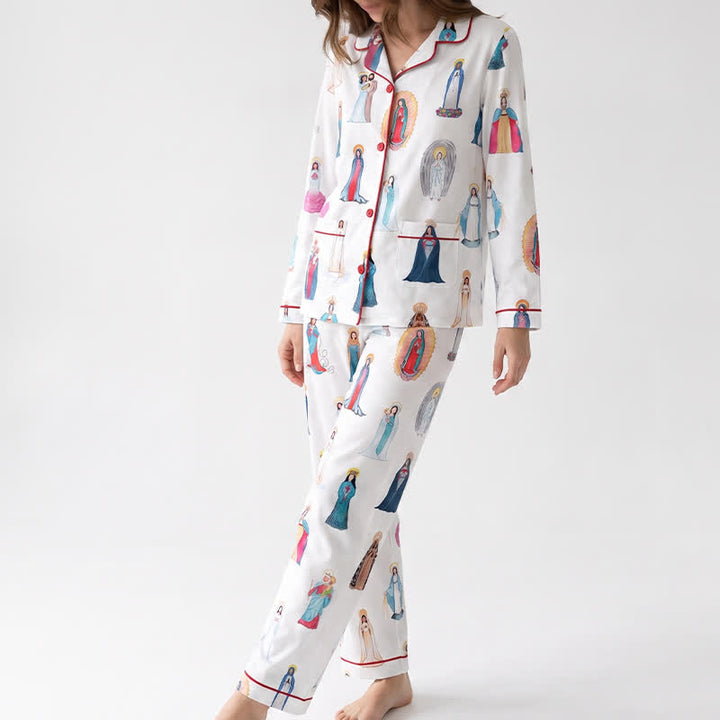 Christianartworkshop Our Lady of Guadalupe Catholic Home Pajama Set: Sleep Wrapped in Sacred Grace - image 8