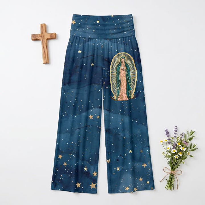 Christianartworkshop Guadalupe Starry Night Palazzo Women’s Wide Leg Pants - US22,UK/AU26,EU54 - image 0