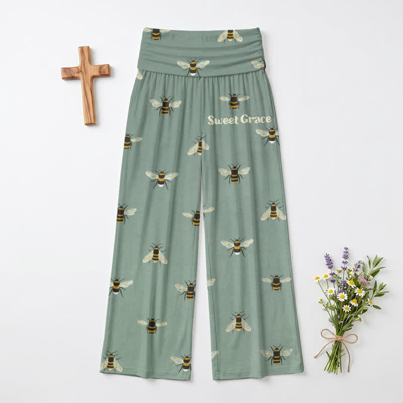 Christianartworkshop Sweet Grace Honeybee Lounge Women's Wide Leg Pants - US22,UK/AU26,EU54 - image 0