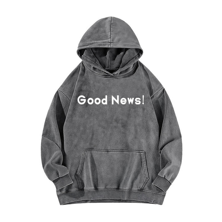 Christianartworkshop Good News Front And Verse Back Washed Hoodie - image 11