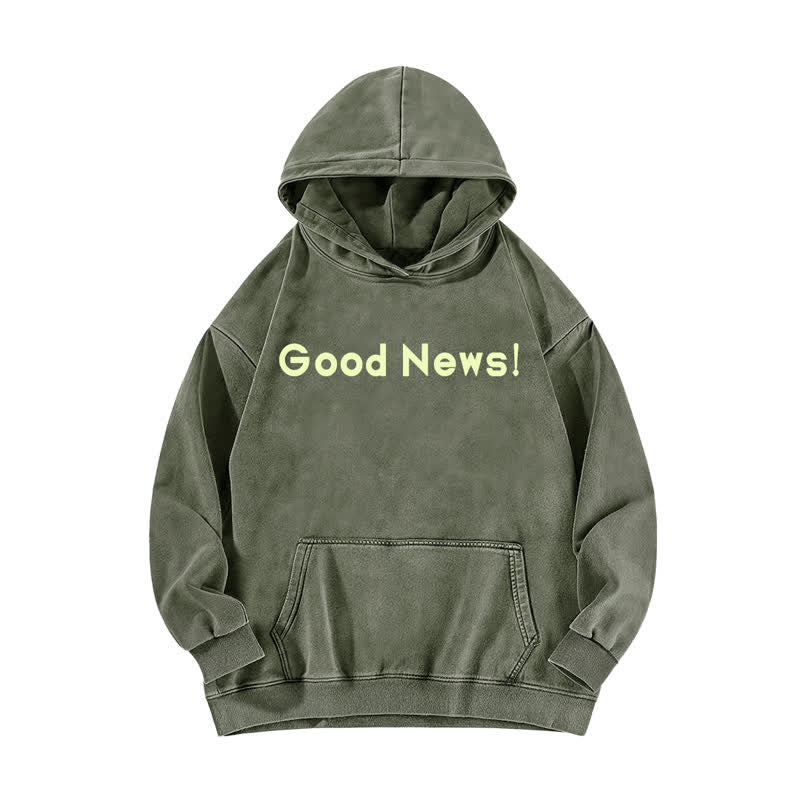 Christianartworkshop Good News Front And Verse Back Washed Hoodie - image 14